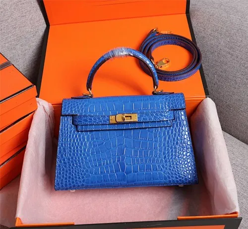 All Categories Official Website "Brand Women's Bags" Women's Bags 💙 Hermes 2022 official new Hermes women's hand-carrying cross-body dual-use bag wholesale Kelly crocodile pattern 58002500 High quality Size: 22-7-14CM