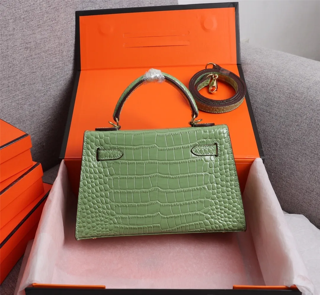 All categories Official website "Brand Women's Bags" Women's Bags 💙 Hermes 2022 Official New Hermès Handbag Kelly Crocodile Pattern First-layer Calfskin Wholesale 58002800 High Quality Size: 22-7-14CM