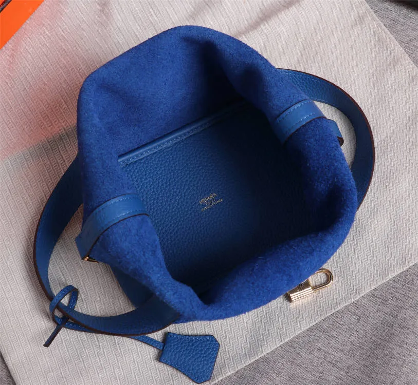 All categories Official website "Brand Women's Bags" Women's Bags 💙 Hermes 2022 official new Hermès vegetable basket picotin wholesale small size 58002400 large size 58002600 high quality size: small size 18CM large size 22CM