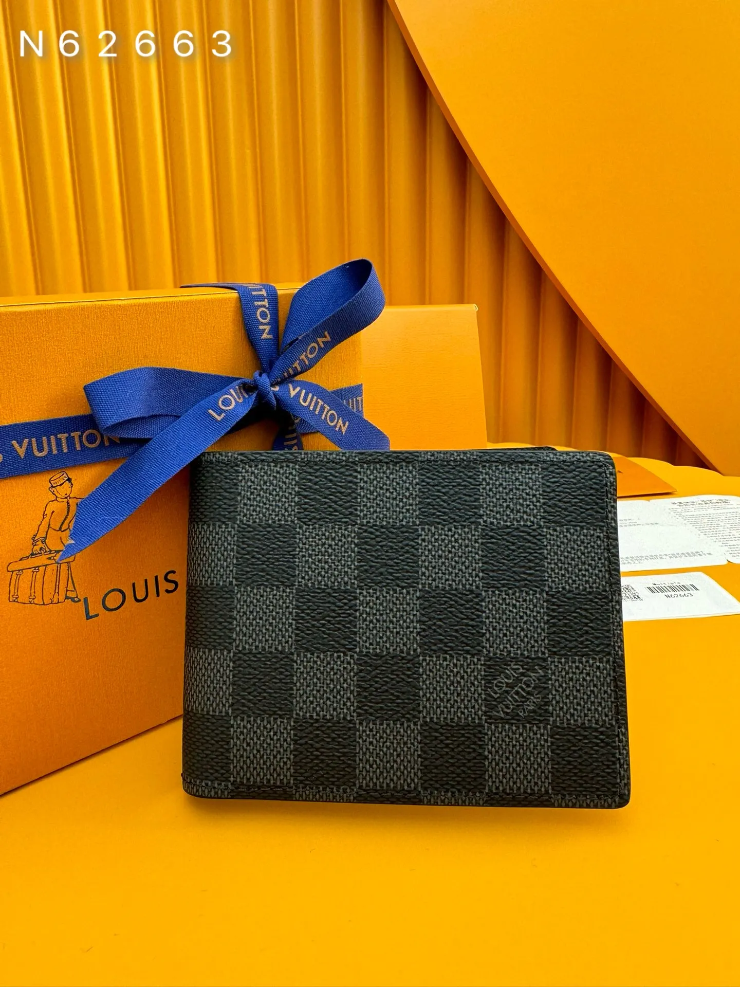 N62663 "Special Duty Free" ♻️[Official special edition·First-class material·All-steel hardware·Anti-counterfeiting chip·Full set of packaging] The wallet is made of canvas and has multiple pockets for credit cards, banknotes, and invoices. 11.5x9x1.5cm 💰420