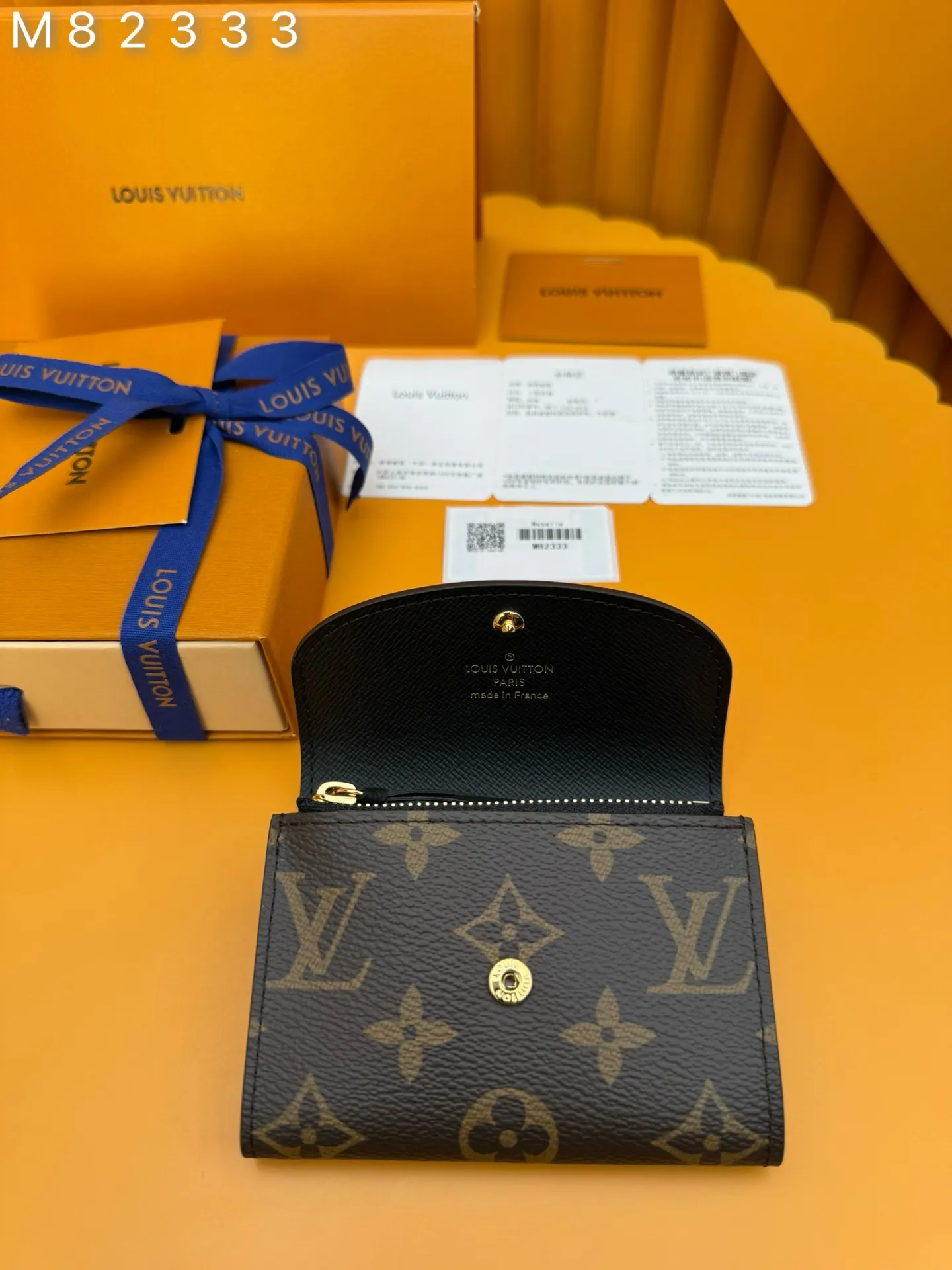 M82333 "Special Duty Free" ♻️ [Official special edition·First-class material·All-steel hardware·French chips·Full set of packaging] This Rosalie coin purse is made of Monogram and Monogram Reverse canvas, with a rounded flap opened by an inscribed snap button, and equipped with an inner patch pocket, a zippered coin pocket, a card compartment and a rear patch pocket. 11x8x2.5cm 💰480