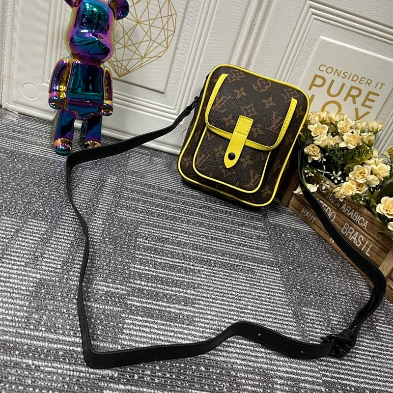 All categories Official website "Brand Women's Bags" Women's Bags 💙 LV Christopher mini handbag is made of iconic Monogram Macassar material and matte metal parts, with adjustable shoulder straps, and a dynamic atmosphere bursts out. It also features spacious compartments and front pockets, providing a modern way to carry your daily essentials. Dimensions: 15.0 x