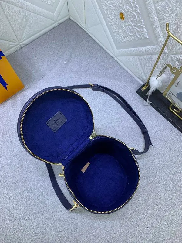 All Categories Official Website "Brand Women's Bags" Women's Bags 💙 LV upgraded original gradient denim blue cannes fortune bag. Drawing on the shape of a long-standing makeup box, women's art director Nicolas Ghesquière recreates the classic charm of the past with this semi-rigid handbag. Monogram and Monogram Reverse