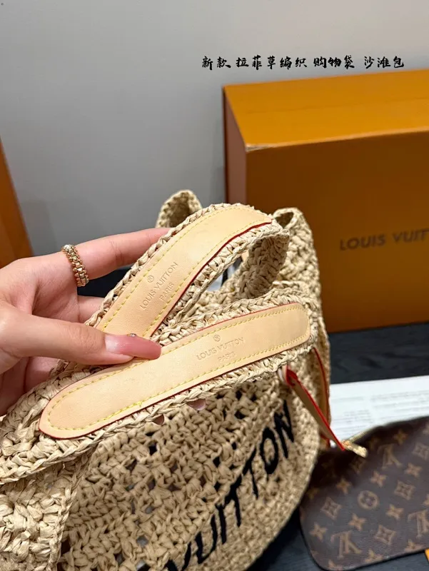 All Categories Official Website "Brand Women's Bags" Women's Bags 💙 LV 2025 New LV Straw Tote Bag