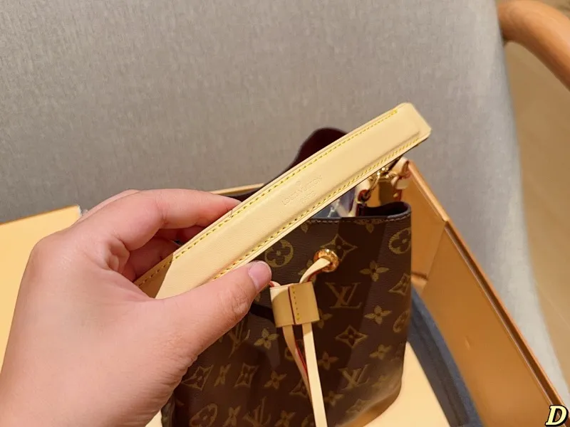 All Categories Official Website "Brand Women's Bags" Women's Bags 💙 LV 2025 New LV Set Neonoe Champagne Bucket Bag