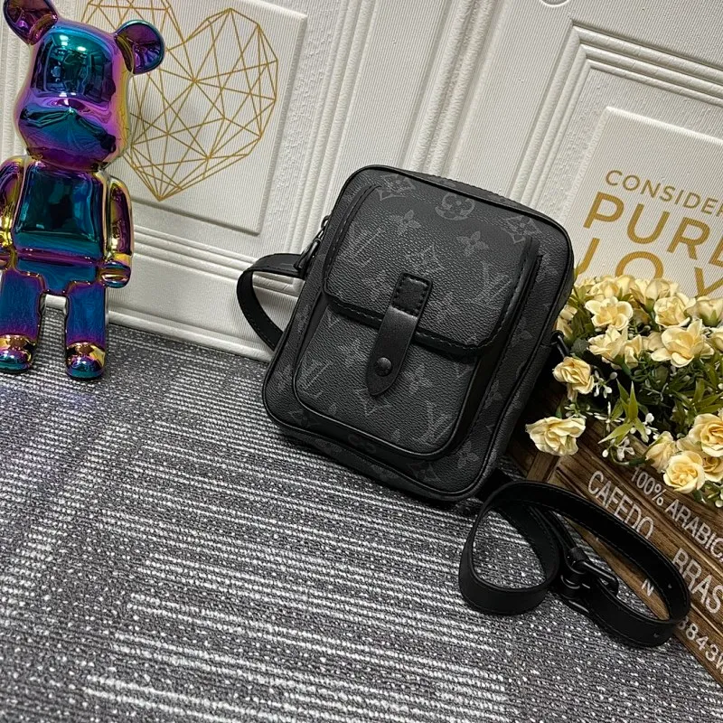 All categories Official website "Brand Women's Bags" Women's Bags 💙 LV Christopher mini handbag is made of iconic Monogram Macassar material and matte metal parts, with adjustable shoulder straps, and a dynamic atmosphere bursts out. It also features spacious compartments and front pockets, providing a modern way to carry your daily essentials. Dimensions: 15.0 x