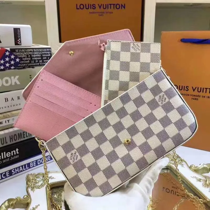 All categories Official website "Brand Women's Bags" Women's Bags 💙 LV 2022 official new LV three-piece handbag wholesale 5800800 High quality Size: 21-11-2CM
