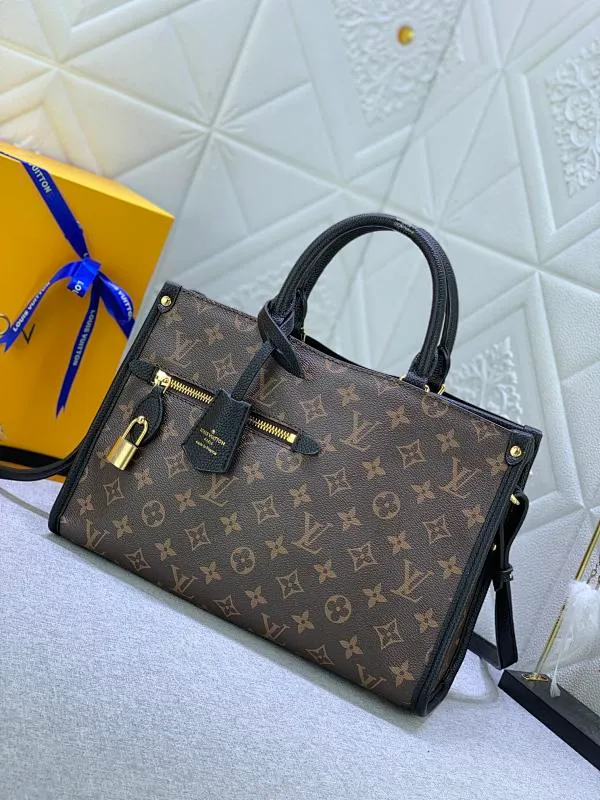 All categories Official website "Brand Women's Bags" Women's Bags 💙 LV upgrades the original Popincourt handbag with a fashionable new attitude. This contemporary tote in single-frame canvas and natural leather trim offers effortless style and impeccable functionality. Size: 32-21-13cm