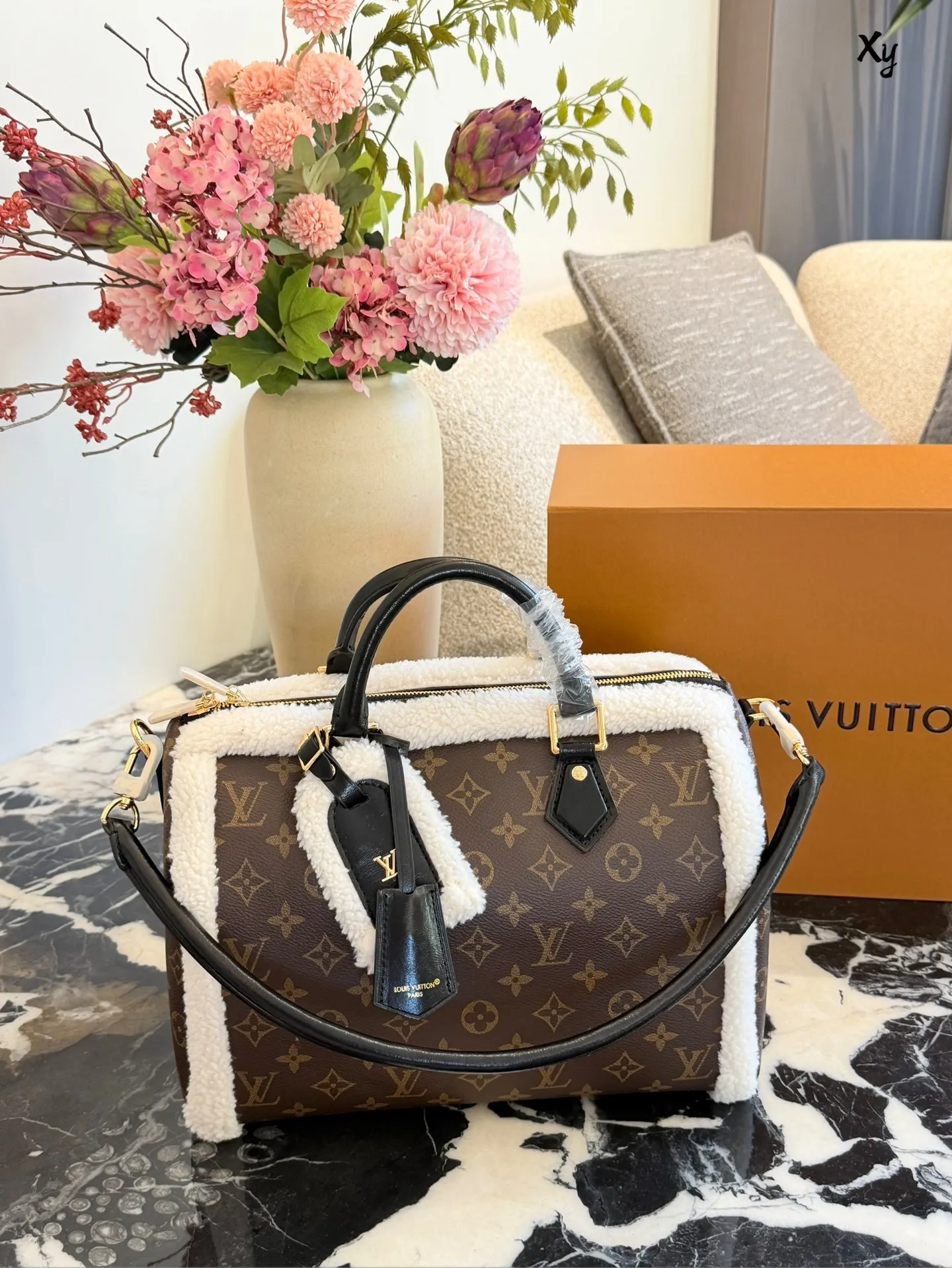 All Categories Official Website "Brand Women's Bags" Women's Bags 💙 LV 2025 New LVSpeedy Soft 30 Teddy Handbag