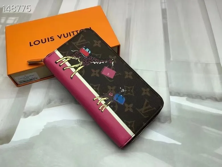P150💰 M80857M60017 Japan limited wallet "Gibby Wallet", printed with Louis Vuitton's cute mascot "Vivian" illustration on single gram canvas. Brightly colored kites and cute mascots are combined, embellished with tiny single flowers. This is a collectible item that is perfect as a gift for those who love singles. Size: 19x 12.5x 3.0cm, 🎁🎁