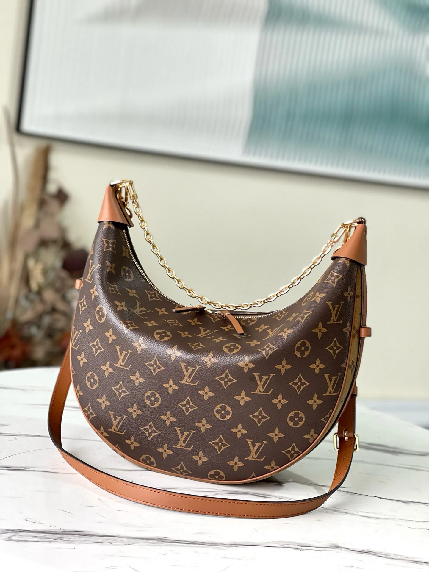 💰860 (transcoding chip) top original order M46311 2022 catwalk model Big Moon bag classic presbyopia with yellow flower marel second-hand bag The recent second-hand bag style can be said to be 🔥 no more 🔥, the size is very suitable! The shape is also very special. The shoulder straps are very comfortable and will not strangle the shoulders. It is both beautiful and practical. Dimensions: 38.30.10 cm