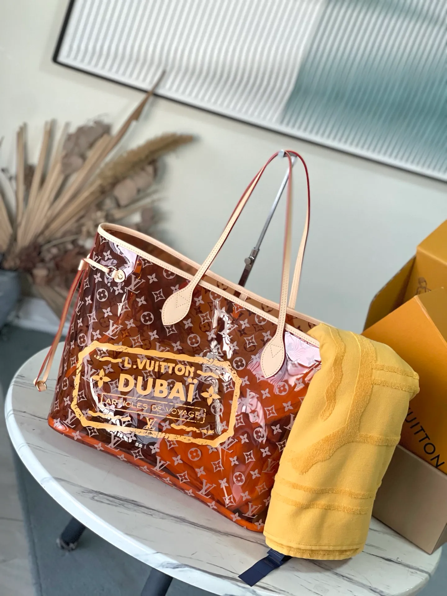 💰1340 Top original order Neverfull GM Monogram PVC recycled polyester fiber material Model: M14991 translucent PVC Material: A-grade all-steel hardware, imported original canvas Packing: full set of original duty-free MB packaging Size: 39*32*19CM