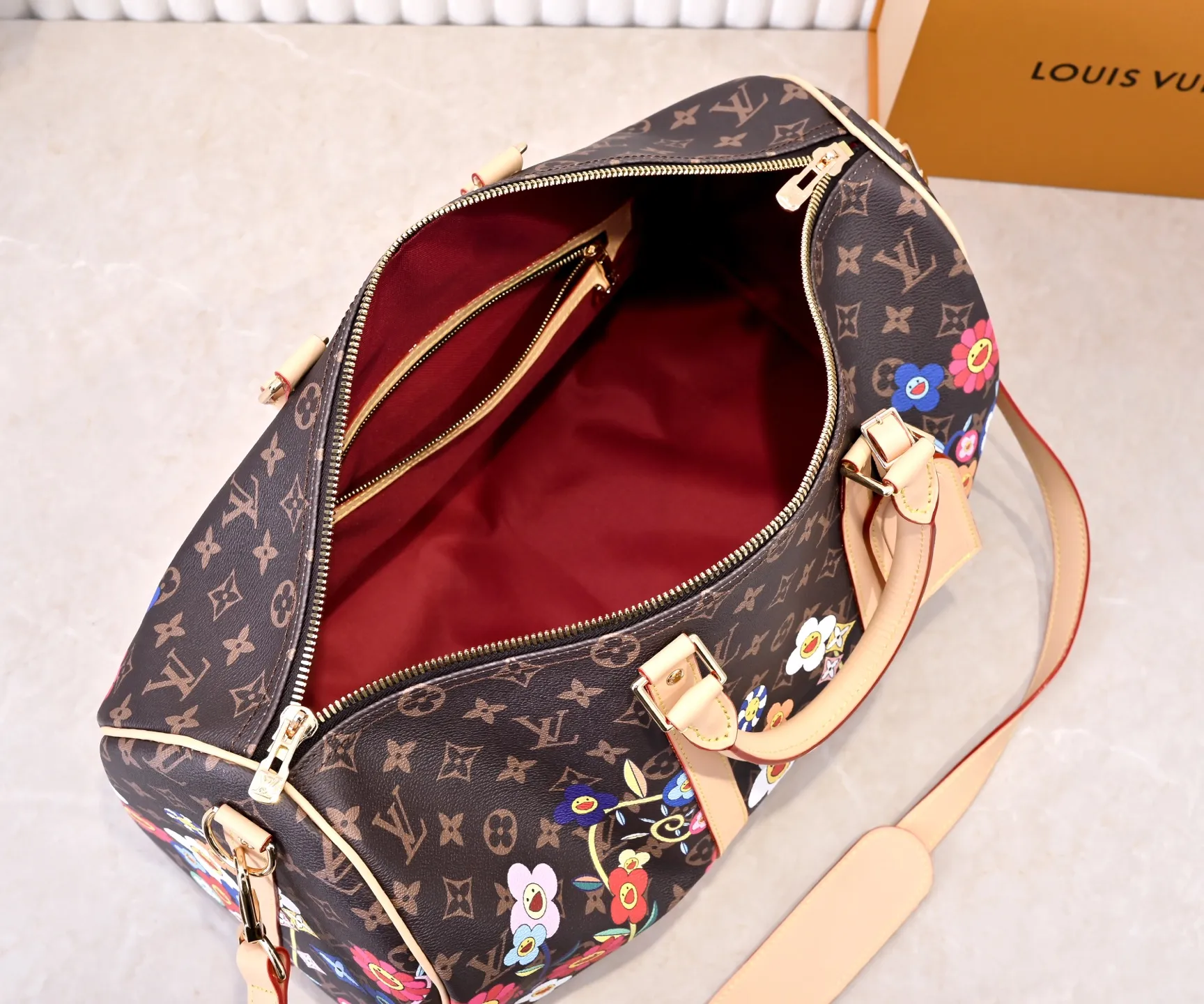 Batch 💰480 new arrivals M14182 41418 LV2025 spring and summer and Takashi Murakami joint model Fashion is a cycle to celebrate the 20th anniversary of the joint brand Size: 45.0X27.0X20.0cm