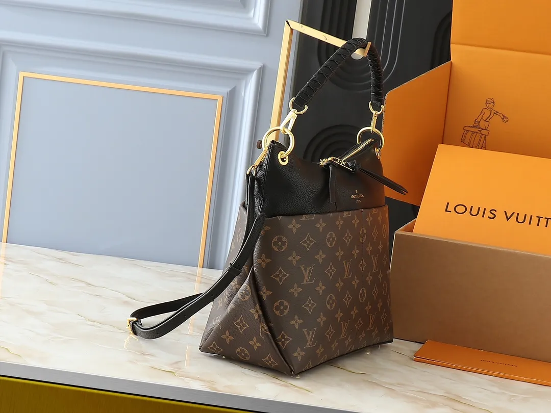 💰240💰Upgraded from the original M45522, 43170. This MONOGRAM canvas material is a new style of Melie handbag, a fashionable must-have item. Veau Cachemire leather material. Full leather embossed woven wrist double bag shopping bag. Lightweight and comfortable to carry. Unique vertical and narrow shape with modern style. Zipper pocket with metal engraved zipper puller for more personality. Size: 33x16x30cm