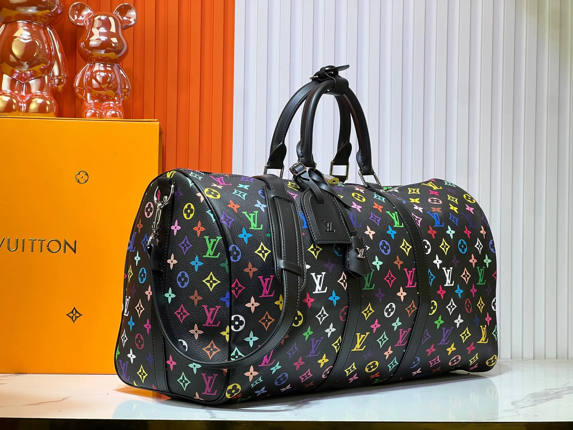 Batch 420💰New arrival M13745 41416 black color white color 33 color series LV2025 spring and summer and Takashi Murakami joint model Fashion is a cycle to celebrate the 20th anniversary of the joint name Size: 50.0X29.0X23.0cm