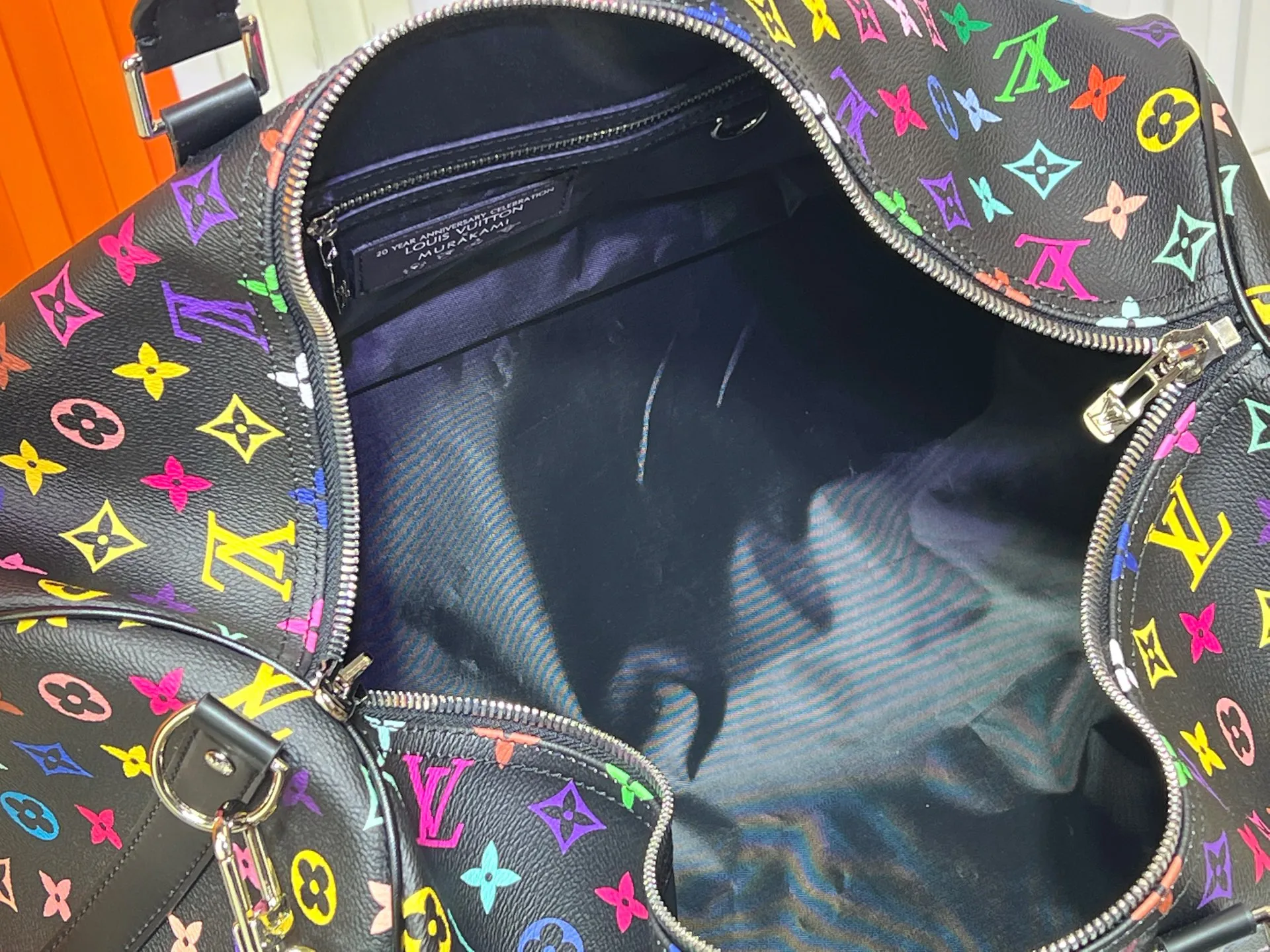 Batch 420💰New arrival M13745 41416 black color white color 33 color series LV2025 spring and summer and Takashi Murakami joint model Fashion is a cycle to celebrate the 20th anniversary of the joint name Size: 50.0X29.0X23.0cm