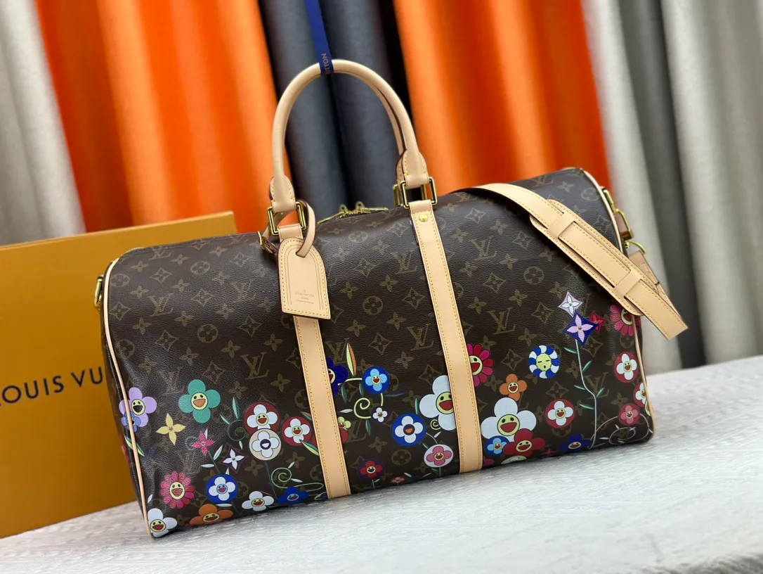 P380 new arrival M14182 M41416 LV2025 spring and summer joint model with Takashi Murakami Fashion is a cycle to celebrate the 20th anniversary of the joint brand Size: 45.0X27.0X20.0cm