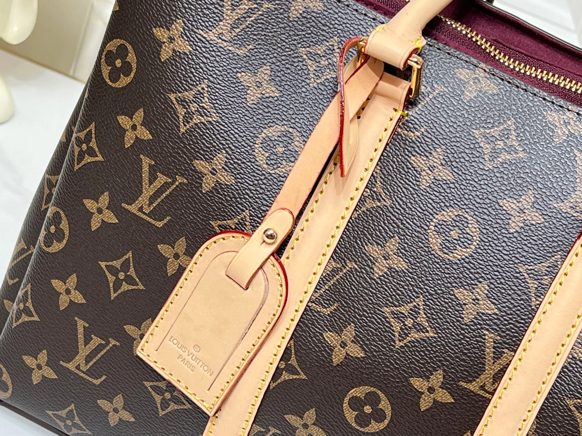 Batch 300💰 Upgraded original large size Newly arrived OPEN HANDBAG handbag M44816 M44815 M44818 Black Pink Red Presbyopia Open Handbag is made of selected Monogram canvas and decorated with classic details, including side branches and two-sided textured leather trim, gold rivets and nails classic leather luggage tags, top handles and detachable and adjustable length shoulder straps. Large 35x24x15, small 29.0×19.0×10.0cm