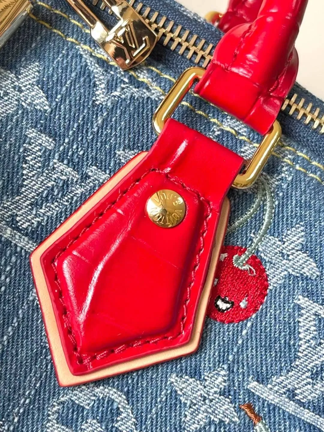 💰1240 Top quality original MB163c chip version original leather] This Speedy18 Bandoulière handbag model: N86762 denim size: 18 x 12 x10 cm