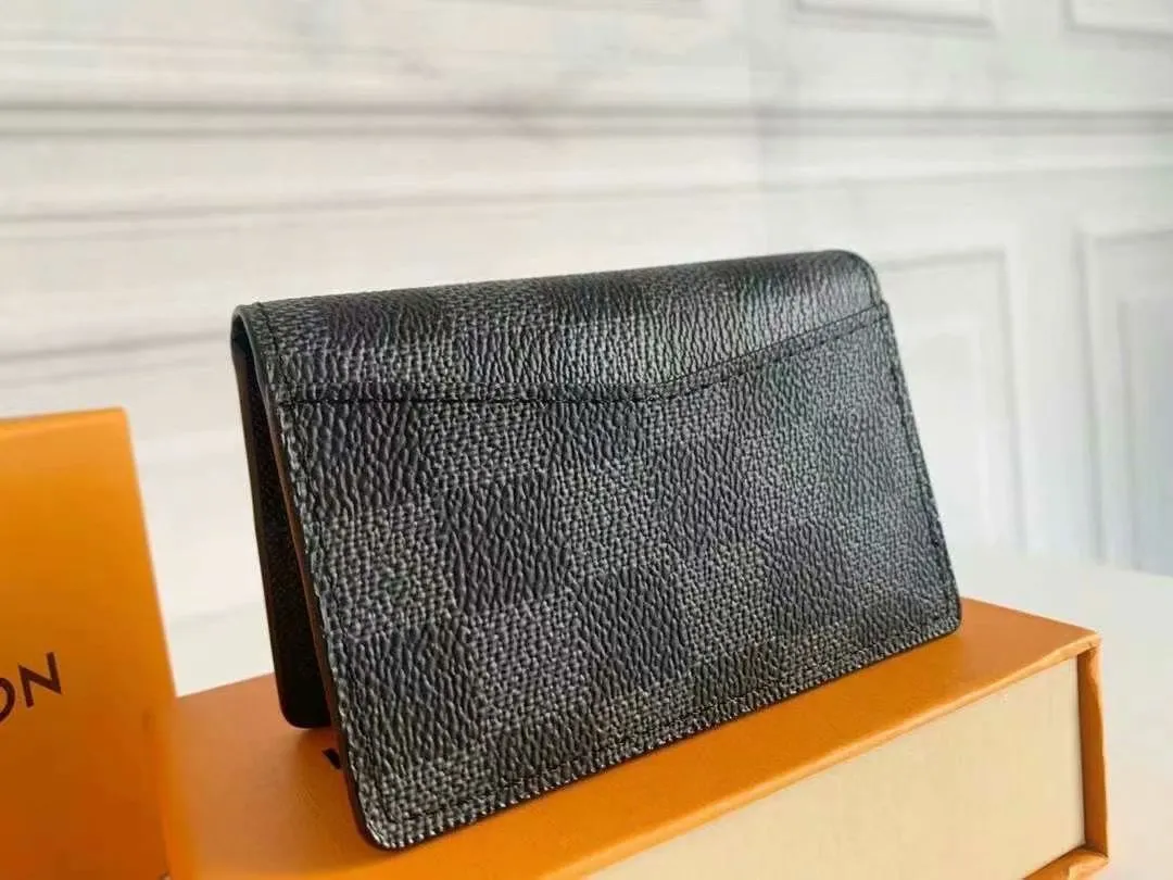 P90 Small Card Holder Louis Vuitton's pocket leather wallet has seven compartments, which can hold credit cards, bus cards, business cards, and even city maps. Damier canvas, leather-bound - two credit card compartments - four inner compartments - one outer compartment. Model M63144 Size 7X11.