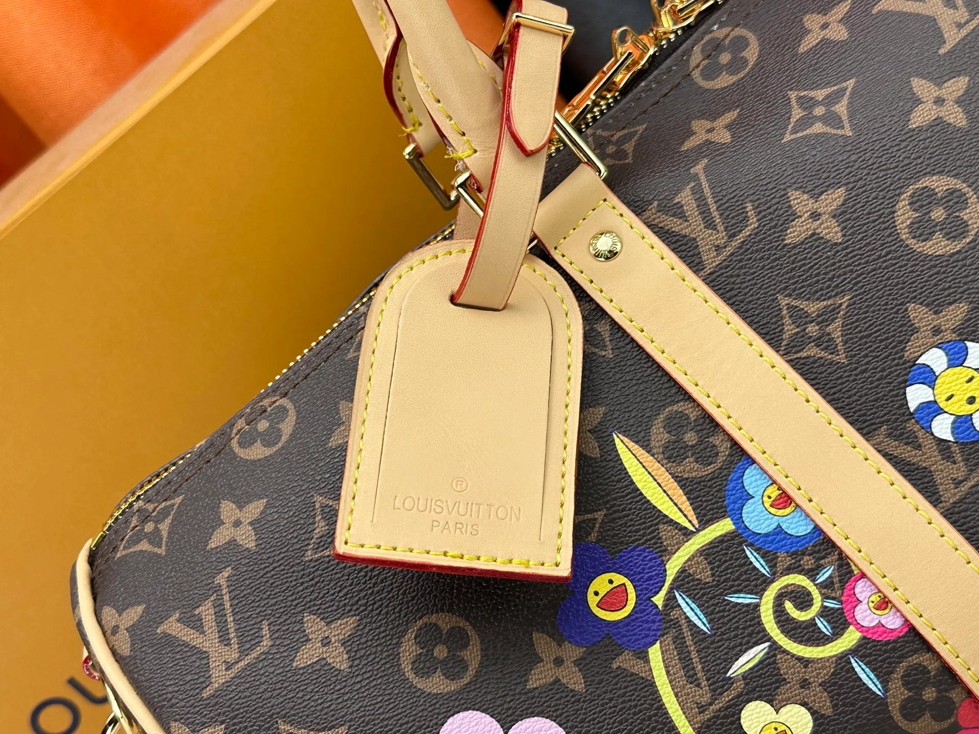 P440 Double-sided yellow leather New arrival M14182 M41416 LV2025 spring and summer joint model with Takashi Murakami Fashion is a cycle to celebrate the 20th anniversary of the joint brand Size: 45.0X27.0X20.0cm