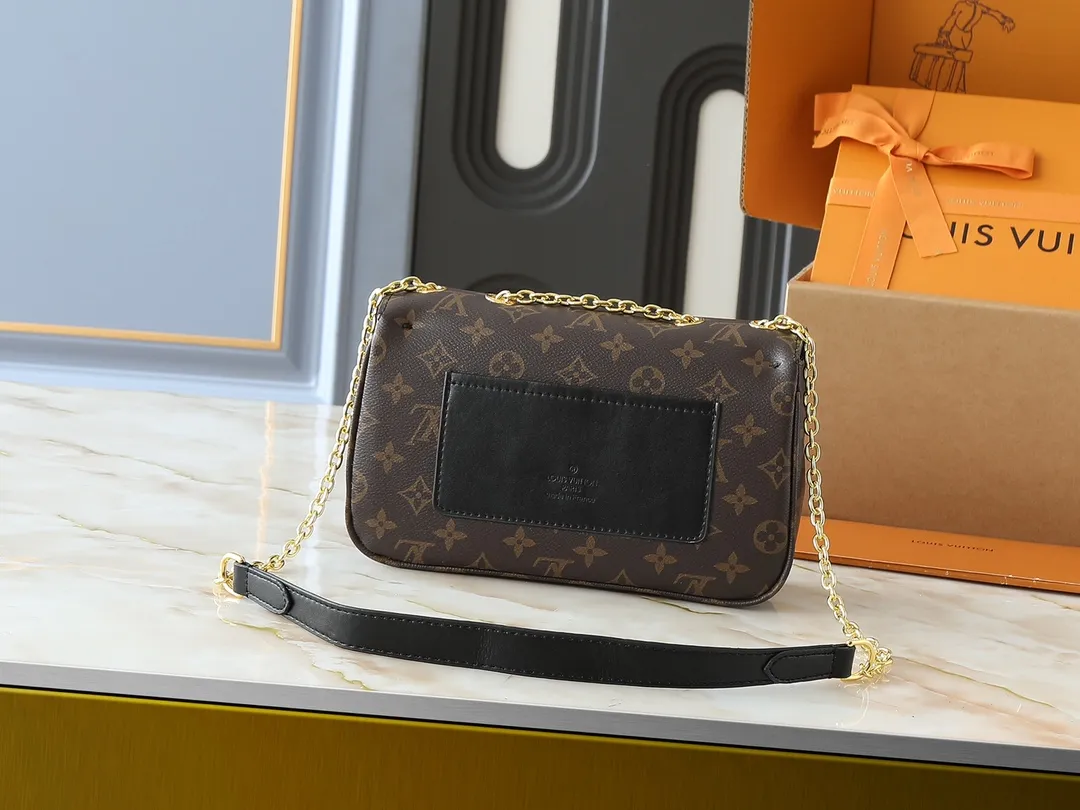 💰260💰Upgraded from the original M46199 M46201 M46200 M46127 M46126 This Marceau chain bag is made of Monogram Empreinte embossed leather, with a plain leather flap and soft leather lining. The signature S-lock clasp and chain add to the elegance, and there's room for a large wallet and iPhone Pro Max. Dimensions:24.5x15x6.5