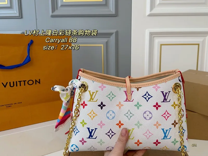 All Categories Official Website "Brand Women's Bags" Women's Bags 💙 LV 2025 New LV White Color CarryallBB Chain Shopping Bag
