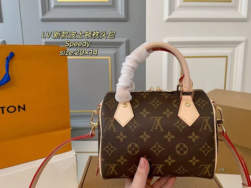 All categories Official website "Brand Women's Bags" Women's Bags 💙 LV 2025 new LV speedy Boston pillow bag