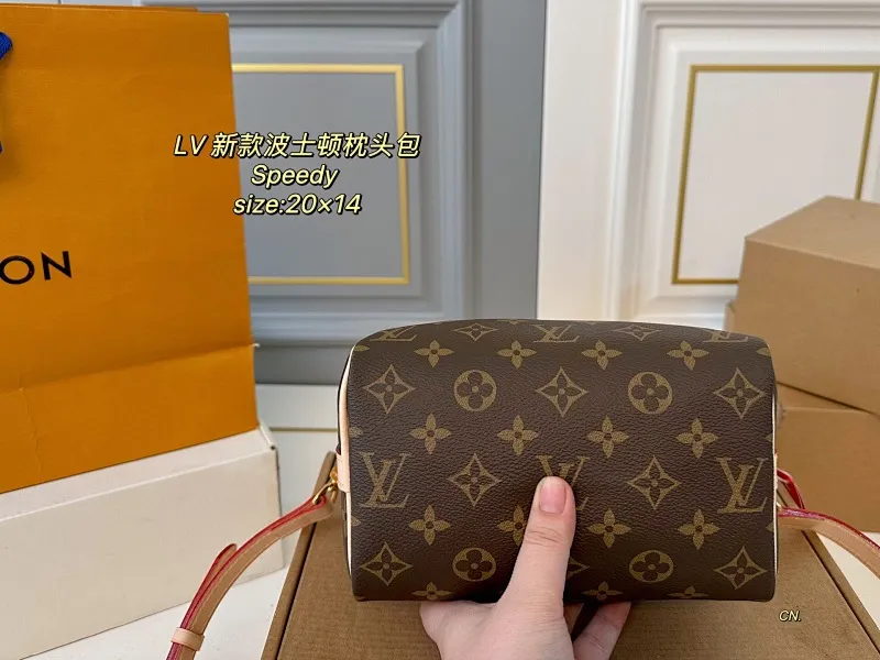 All categories Official website "Brand Women's Bags" Women's Bags 💙 LV 2025 new LV speedy Boston pillow bag