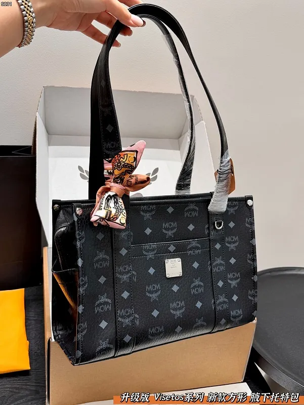 All Categories Official Website "Brand Women's Bags" Women's Bags 💙 MCM 2026 New MCM Visetos Series Square Tote Bag