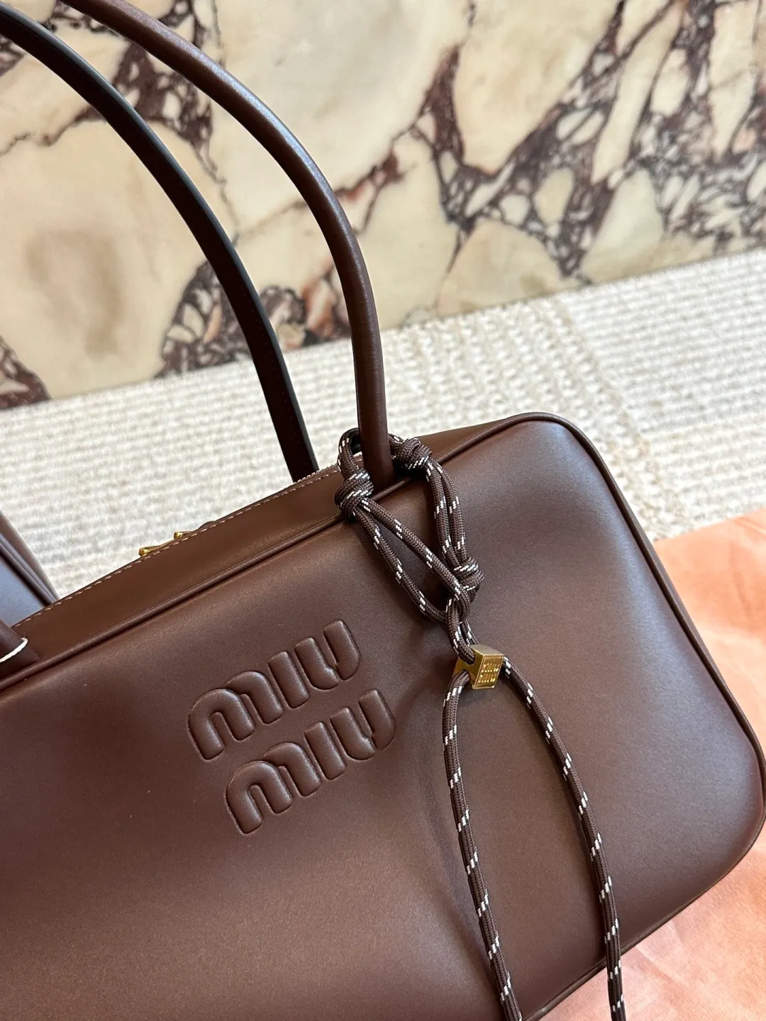 All categories Official website "Brand Women's Bags" Women's Bags 💙 miumiu 2026 new MIUMIU bowling bag