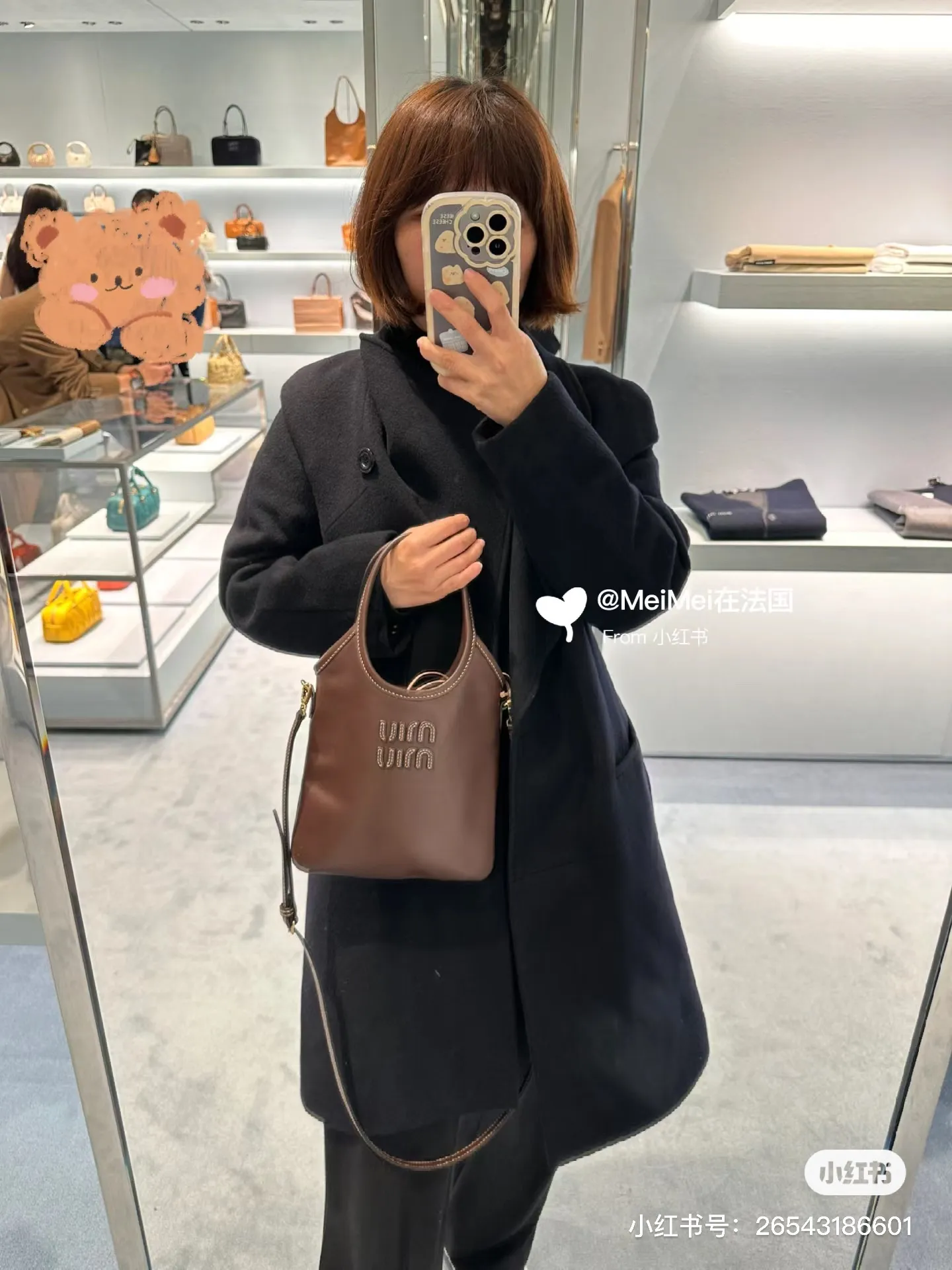 💋💋💋【Equipped with counter full set of packaging, premium hardware and original leather】IVY cow leather tote bag small handbag/crossbody bag～5ba281
