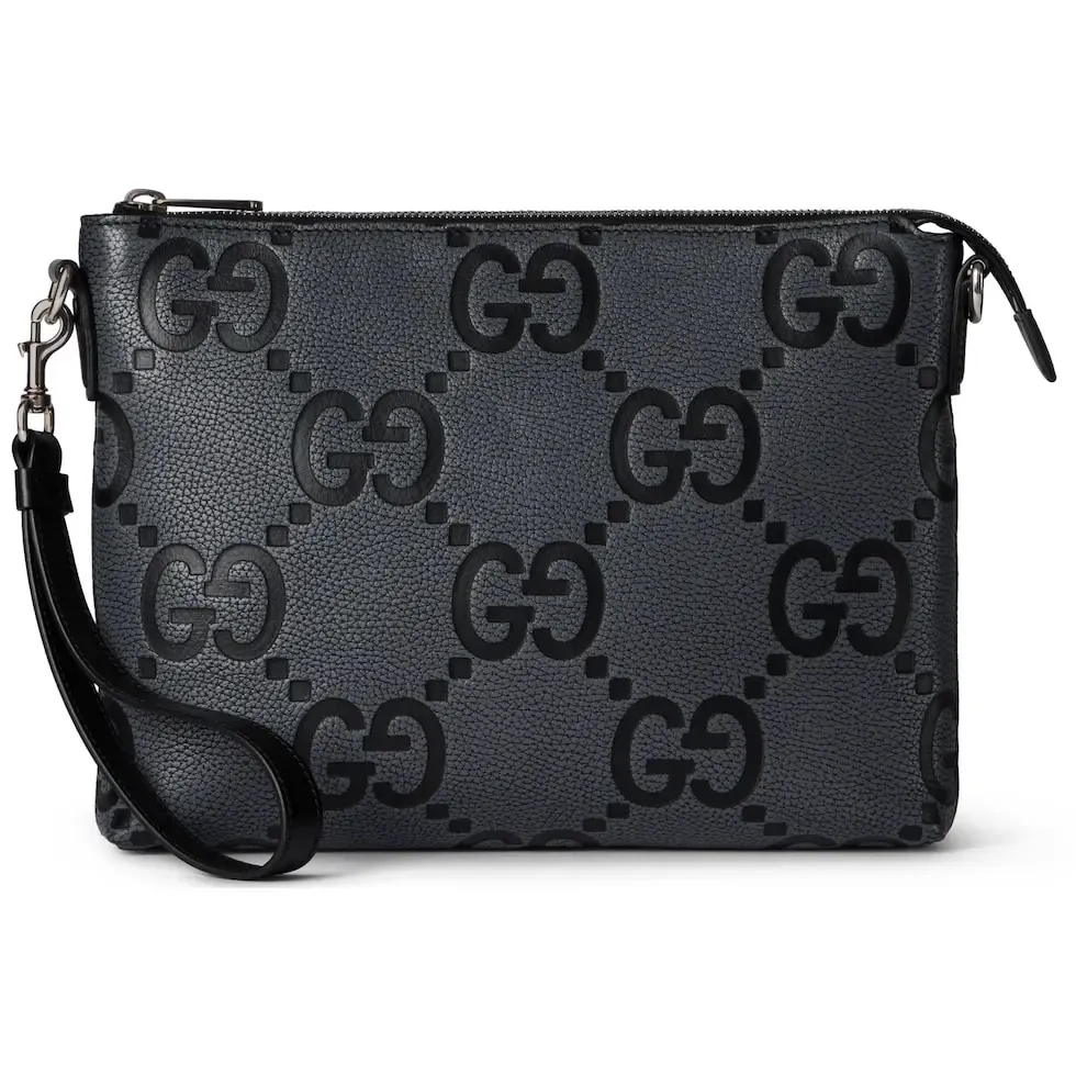 p1140. 💕"With full set of original counter packaging" 💕[New Product] The 2025 early spring series continues the super double G design, with ingenuity and new grain texture. As a new interpretation of the initials of Mr. Guccio Gucci, the double G pattern is presented in an oversized size to create an enduring charm of the brand logo. Crafted from classic calfskin, this gray and black messenger bag features an interior zip pocket and a multifunctional shoulder strap. Gray and black Super Double G grained calfskin Black calfskin piping Cotton and linen blend lining Interior: 1 zipped pocket Shoulder strap drop 57cm Zipper closure Ref.: 696009. Dimensions: 31cm (width) x 24.5cm (height) x 5cm (depth) Color: gray pebbled/original leather. Made in Italy