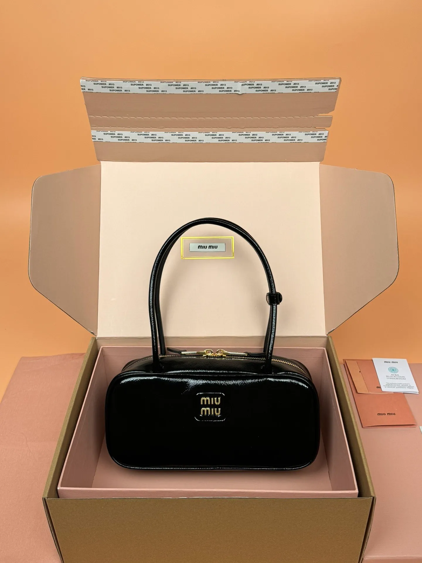 💰1640 [Special grade hardware original leather] beau naplak patent sheep leather handbag ~ handbag shoulder bag ~ bright brown Size: w28×h13×d9cm Number: 5bb173