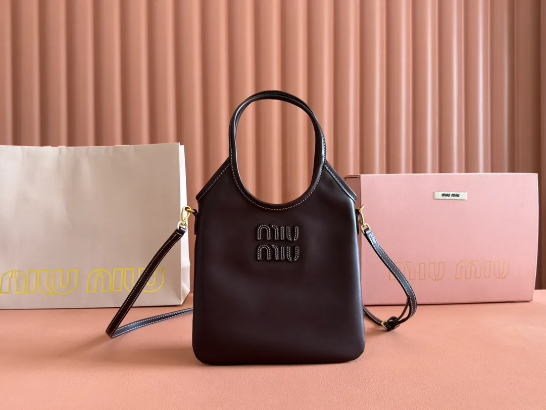 💋💋💋【Equipped with counter full set of packaging, premium hardware and original leather】IVY cow leather tote bag small handbag/crossbody bag～5ba281