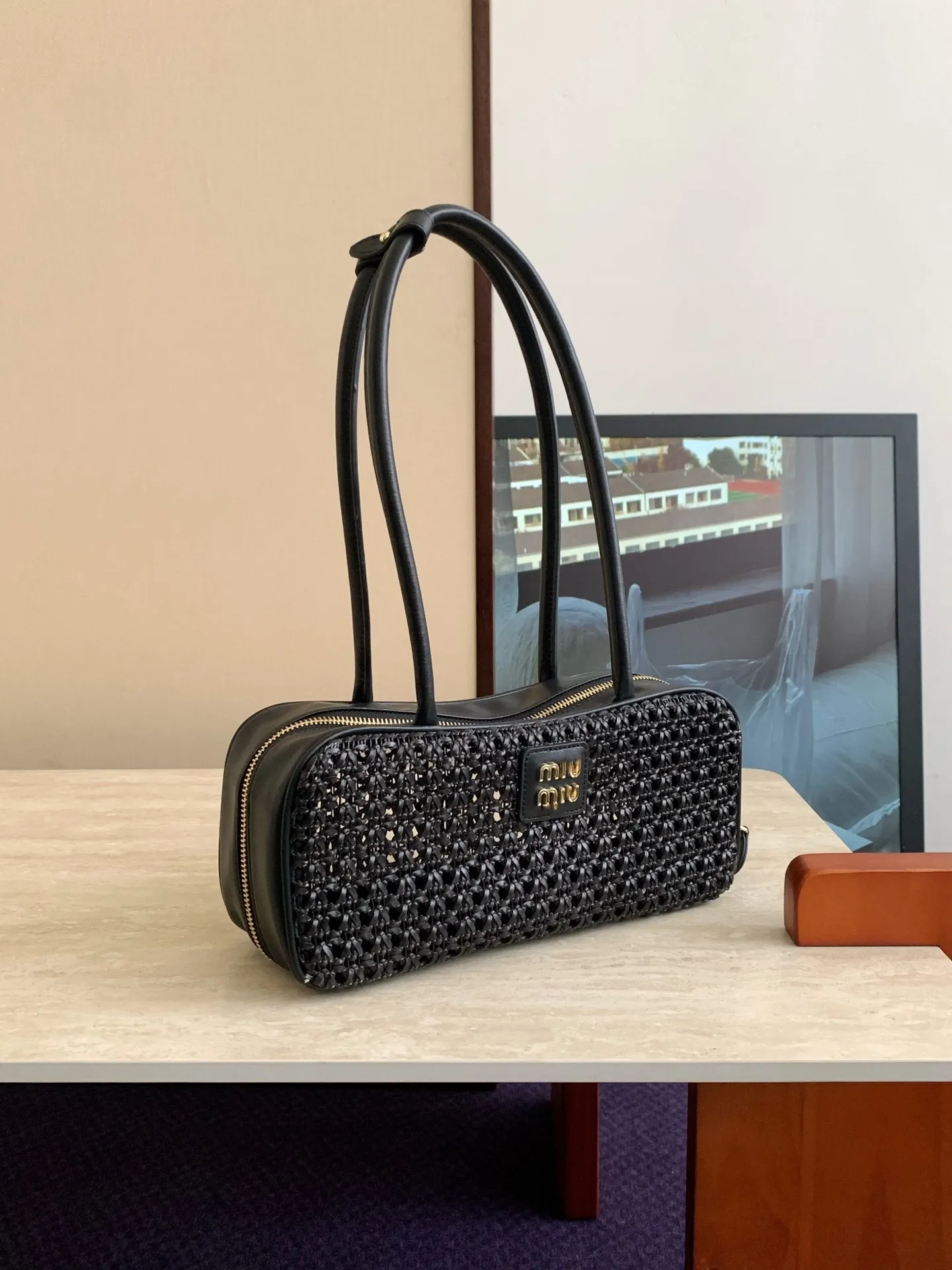 All Categories Official Website "Brand Women's Bags" Women's Bags 💙 miumiu 2026 official website miumiu hollow bowling armpit bag