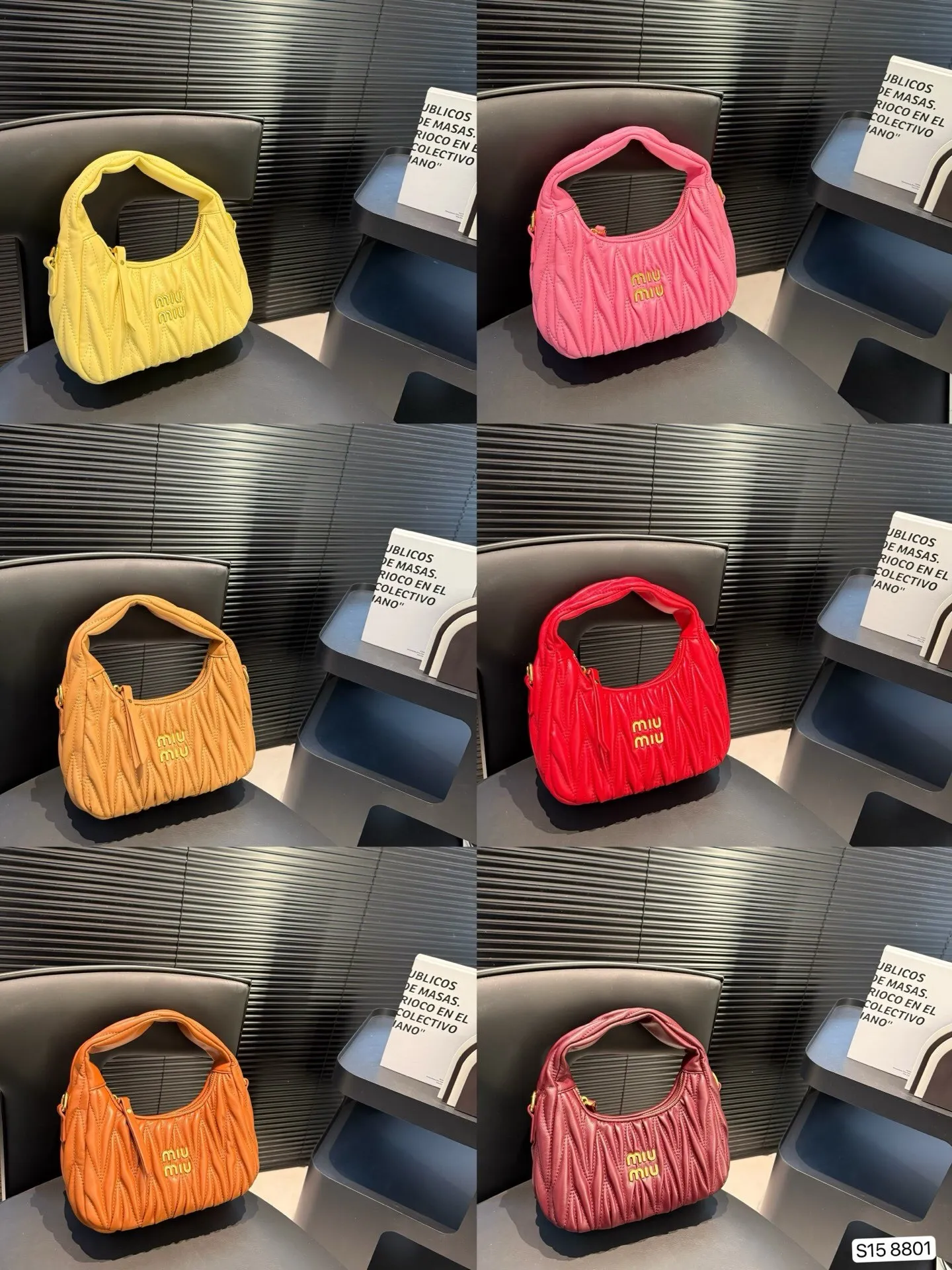 All categories Official website "Brand Women's Bags" Women's Bags 💙 miumiu 2025 new MIUMIU armpit bag