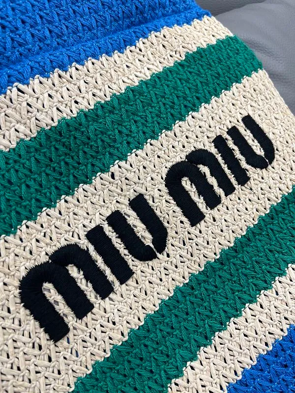 All Categories Official Website "Brand Women's Bags" Women's Bags 💙 miumiu 2026 official website miumiu straw woven tote bag