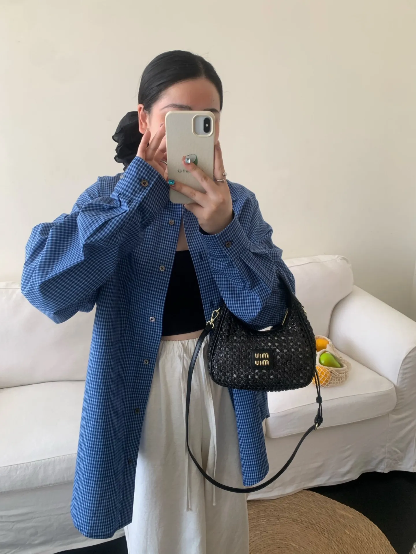 All Categories Official Website "Brand Women's Bags" Women's Bags 💙 miumiu 2026 official website miumiu hollow woven hobo bag