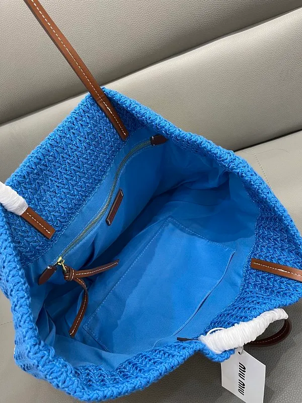 All Categories Official Website "Brand Women's Bags" Women's Bags 💙 miumiu 2026 official website miumiu straw woven tote bag