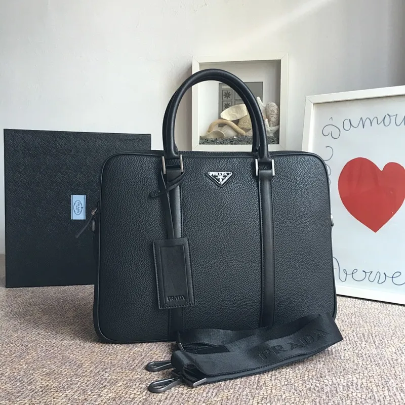 All categories 💚 Top version men’s bag 💚 PRADA 2023 official latest version PRADA briefcase