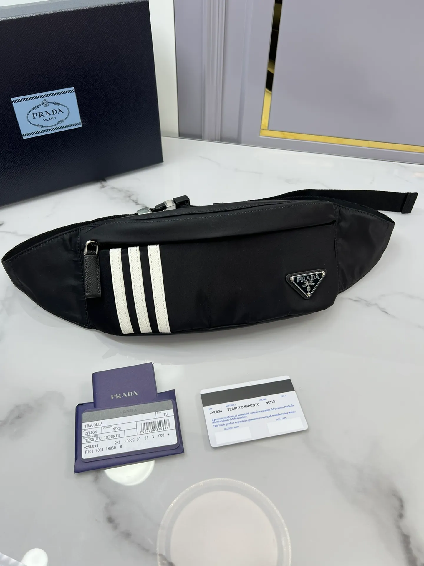 All Categories 💚 Top Version Men’s Bags 💚 PRADA 2023 Official Latest Version PRADA Belt Bag