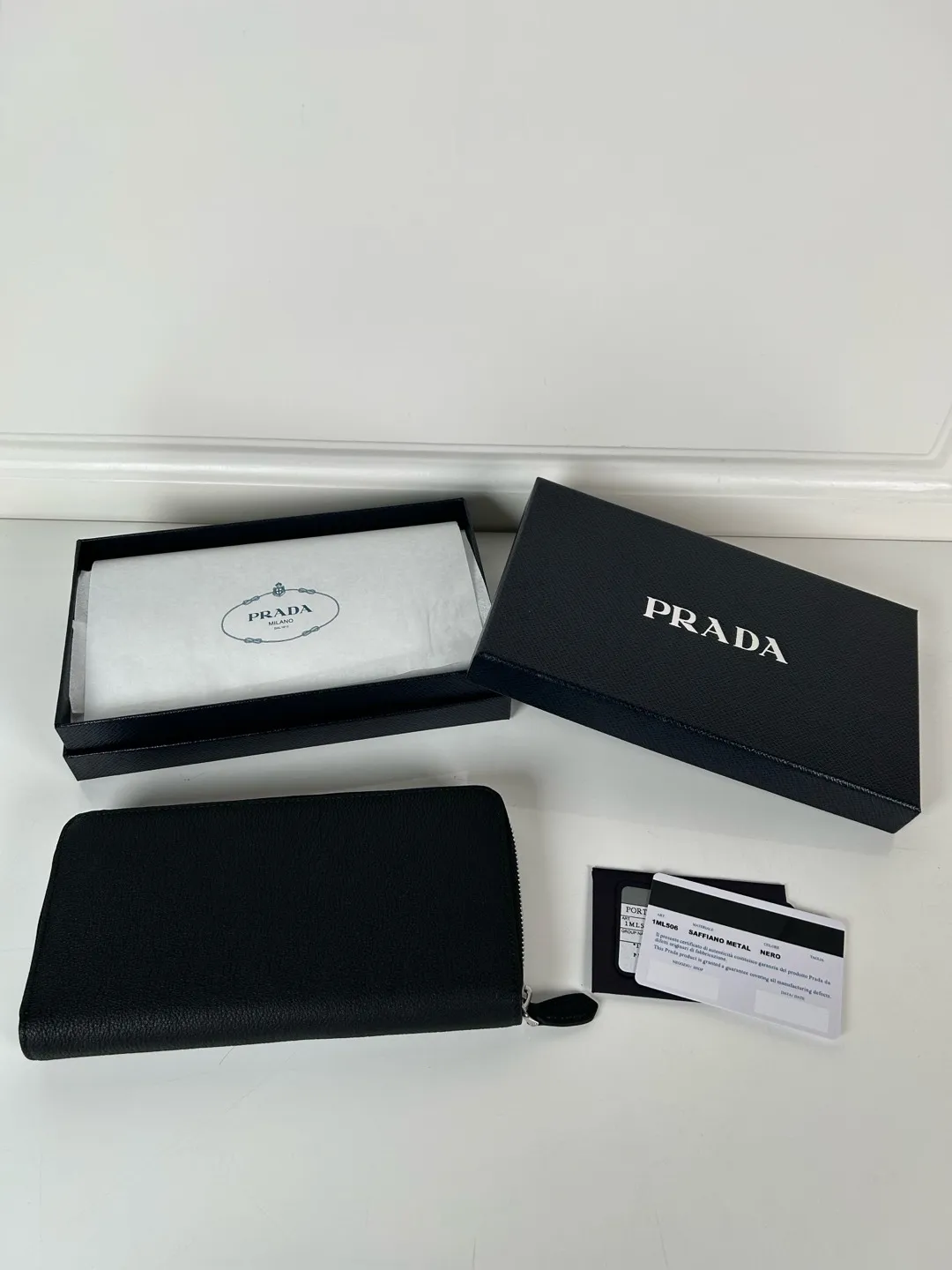 💰600, P Home➡️Deer grain leather single zipper wallet, model 1ML506, unisex model, imported fine deer grain leather➕original hardware production, 175 OEM, 20x10.3cm