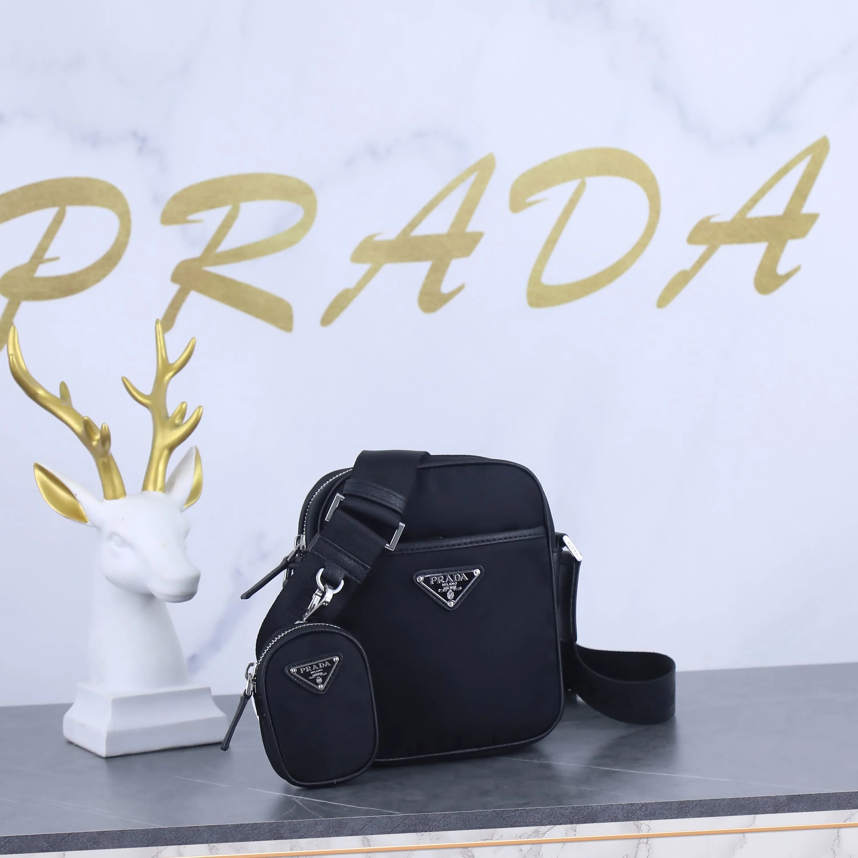 All categories Official website "Brand Women's Bags" Women's Bags 💙 PRADA 2022 official new Prada crossbody bag wholesale 58002300 Original order quality Size: 20-16-5CM