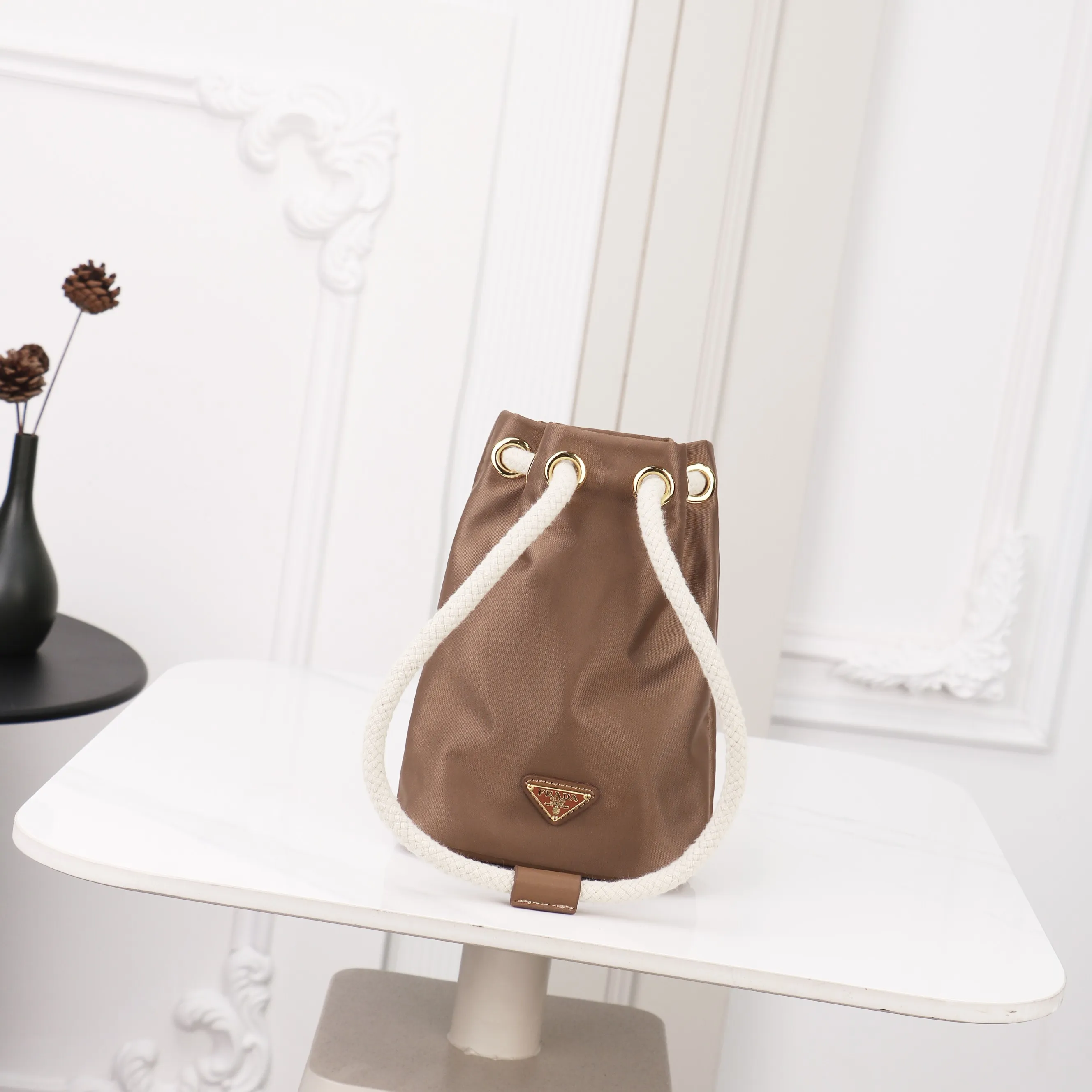 All Categories Official Website "Brand Women's Bags" Women's Bags 💙 PRADA 2026 New Prada Bucket Bag
