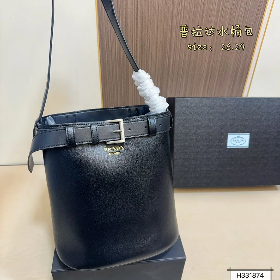 All Categories Official Website "Brand Women's Bags" Women's Bags 💙 PRADA 2025 New Prada Bucket Bag