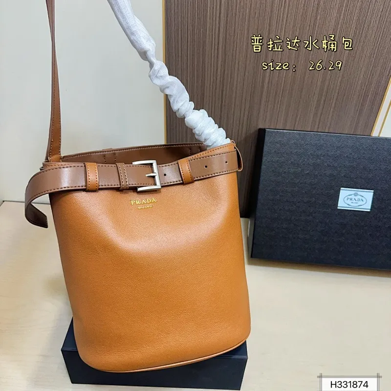 All Categories Official Website "Brand Women's Bags" Women's Bags 💙 PRADA 2025 New Prada Bucket Bag