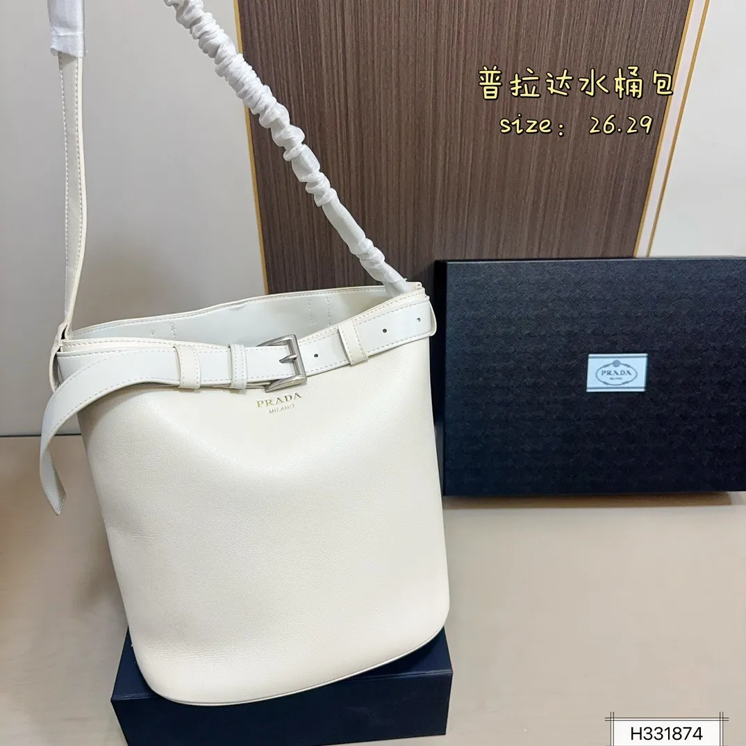 All Categories Official Website "Brand Women's Bags" Women's Bags 💙 PRADA 2025 New Prada Bucket Bag