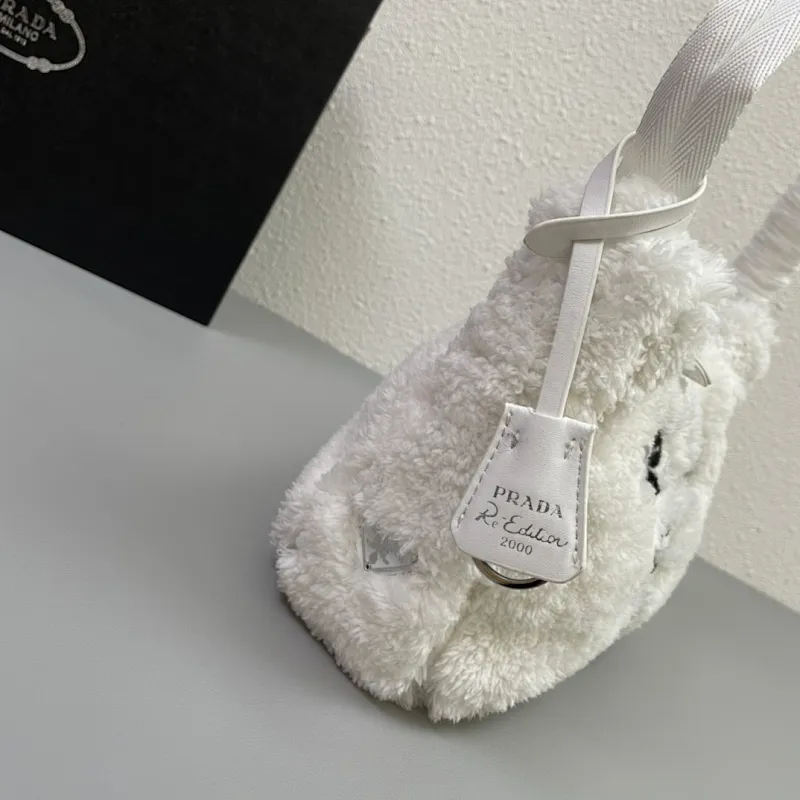 All categories Official website "Brand Women's Bags" Women's Bags 💙 PRADA replica PRADA, fine imitation PRADA bags, PRADA shoulder bags, 2023 official latest version PRADA armpit bag, lamb wool, bag factory, original material, size: 27-18-6CM