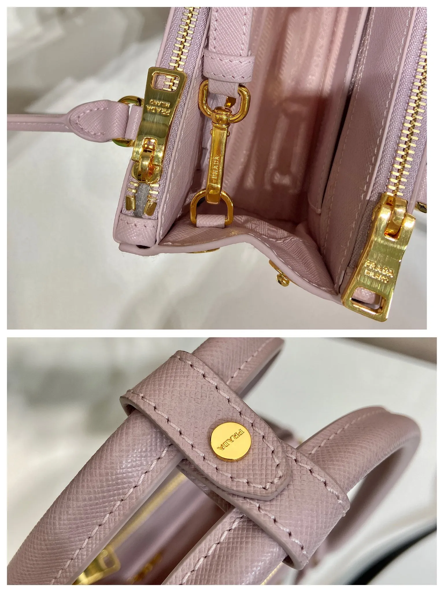 💰1760🎉mini killer bag🎉1BA906 long handle🎉🎉 This mini killer bag with long handle is made of imported cross-grain cowhide and top brushed hardware. The handbag is simple, elegant and practical in design. The Galleria handbag fully embodies the definition of "classic". It is equipped with a detachable long shoulder strap, which can be carried on the shoulder, hand-carried or cross-body. It is a multi-functional long-handle style. It is another popular style that will never go out of style. Ladies and sisters, hurry up and get it. 🎉Length 20xH13.5xH 9.5cm🎉🎉🎉👏👏👏